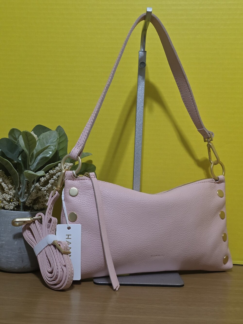 !! 2PCS !! HAMMITT Flamingo Leather SM Kyle Bag and Wallet Set - Picture 4 of 7